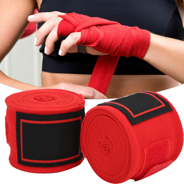 1 Par Boxning Elastiska Handledslindor för Sanda Muay Thai Handskyddsutrustning