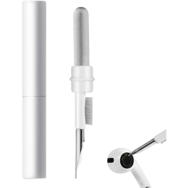 Airpods-renser, Airpods-rengjøringssett med børste og metallspiss, Bærbar gadget for Airpods-rengjøring, Forbedrer lydkvaliteten Airpods-renser, Dyp rengjøring