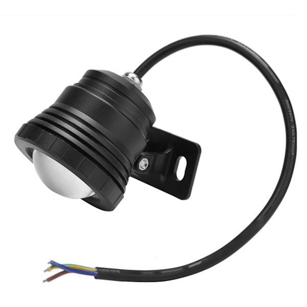 5W RGB Vandtæt LED Pool Lys med Fjernbetjening (Sort) - Udendørs Havelampe, 110-240V