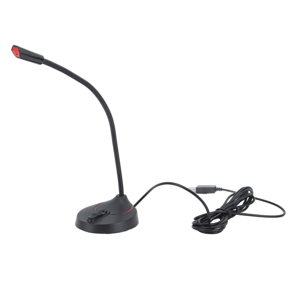 Svanehals Trådløs Mikrofon Sort 360 Grader Optagelse Desktop Svanehals Mikrofon til Karaoke Konference Optagelse USB