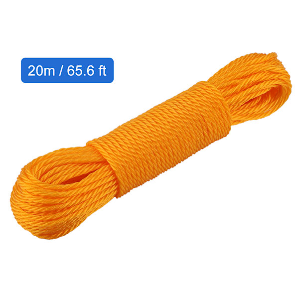 20m Nylon Reb/Line/Snøre Tøjline Have Camping Udendørs (Orange)