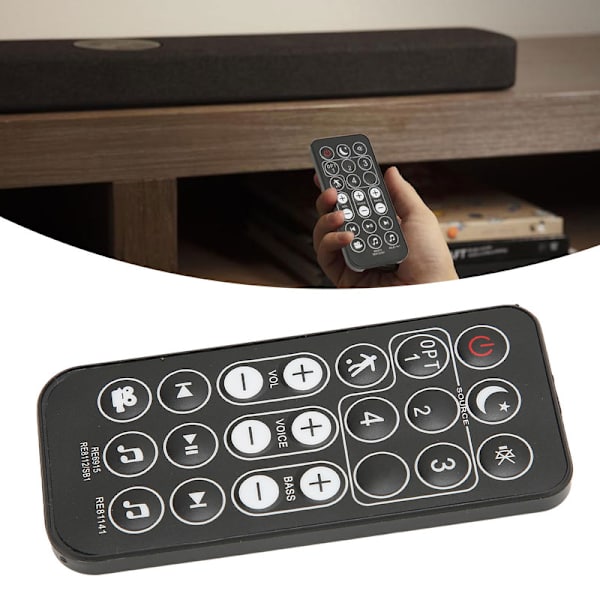 RE6915 udskiftningsfjernbetjening, kompatibel med Polk soundbar-systemer RE6915 1 RE8114 1 RE8112 1 RE69151 (sendes uden batterier)