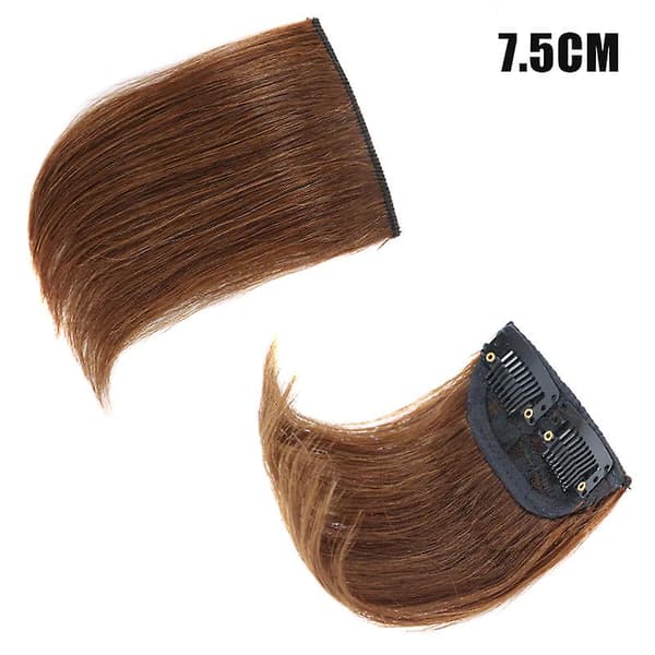 Clip-in hårdel for kvinner Usynlig Fluffy Mini Hårstykke Hårforlengelse Light Brown 8CM