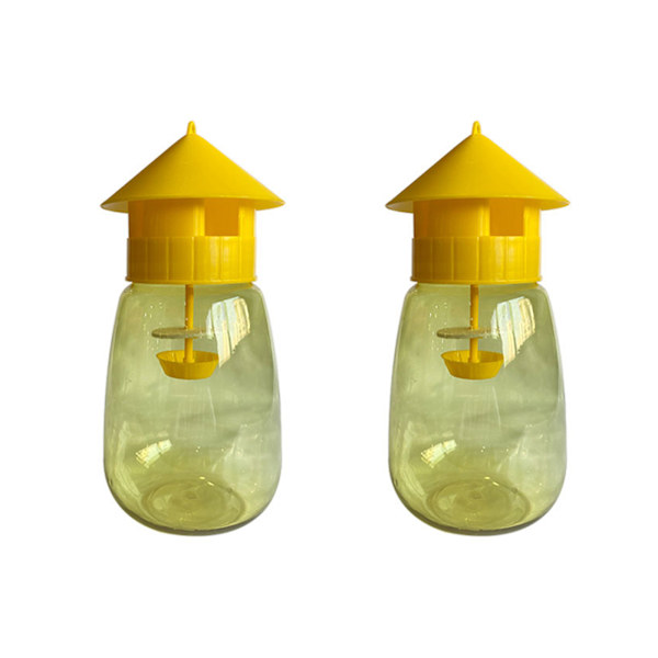 Set med 2 gula fruktflugefällor fruktfluga/getingfälla (enkel storlek 20*10*10cm, vikt 81g)