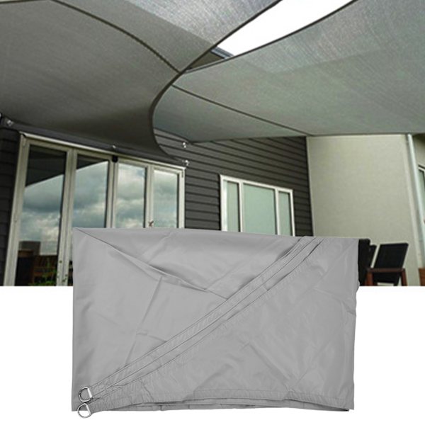 Skyggeseil UV-beskyttelse 3x3x3 meter Utendørs Trilateral Form Polyester Skyggeseil for Hage Svømmebasseng