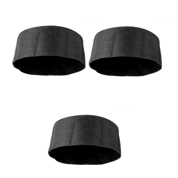 3 st 10 Gallons Växtpåsar av Tjock Non-Woven Rund Hink Plantpåsar för Trädgård Svart