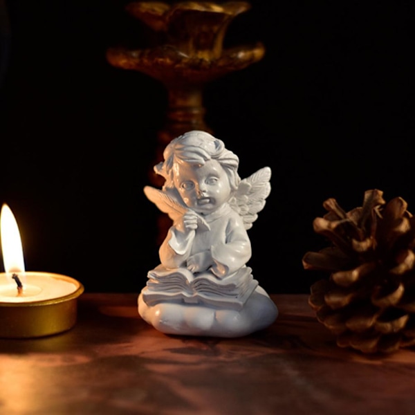 Ängel Resin Trädgårdsstaty Figur Fée Ängel Skulptur Heminredning
