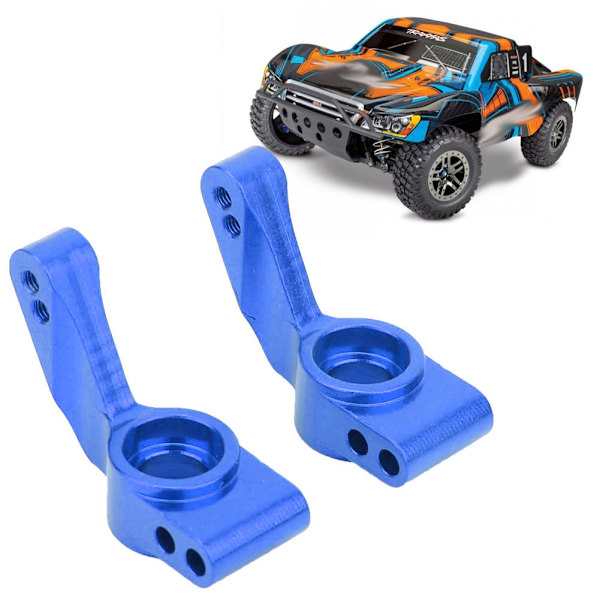 RC Aluminium Alloy L&R Ratstyrenav Hubbærerbeslag til TRAXXAS SLASH 2WD (Mørkeblå)