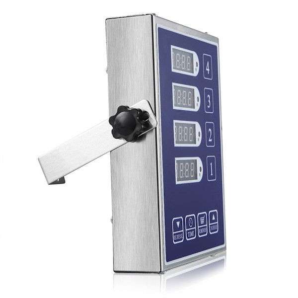 Commercial 4 Channel Kitchen Timer Restaurant Timer Loud Alarm Cooking Reminder Stainless Steel Clear Display for Multiple Events