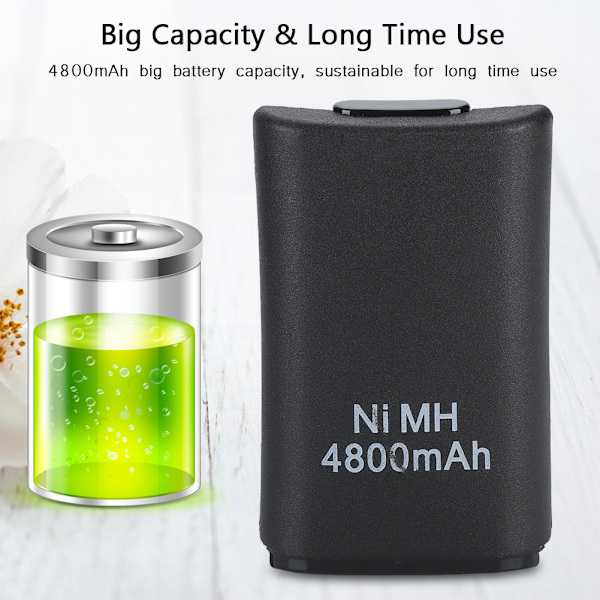 Laddningsbart Batteripaket för XBOX 360 4800mah Ersättningsbatteripaket för XBOX 360