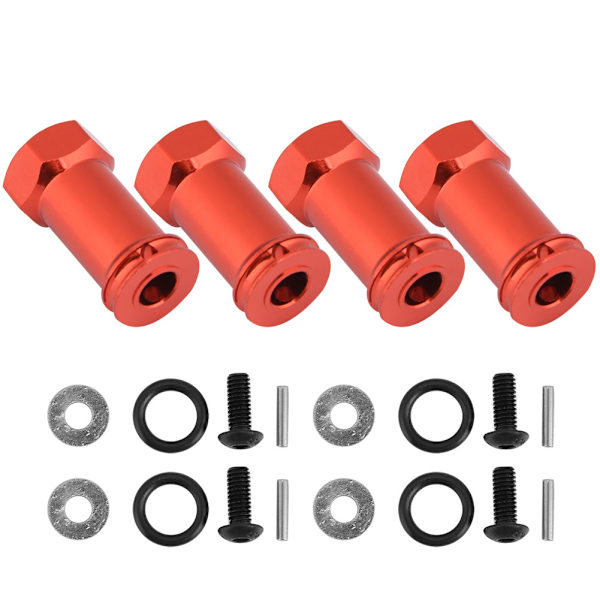 12mm Hjulhexnav 25mm Förlängningsadapter för Traxxas Slash 4X4 1/10 Lastbil (12*25mm, Röd)