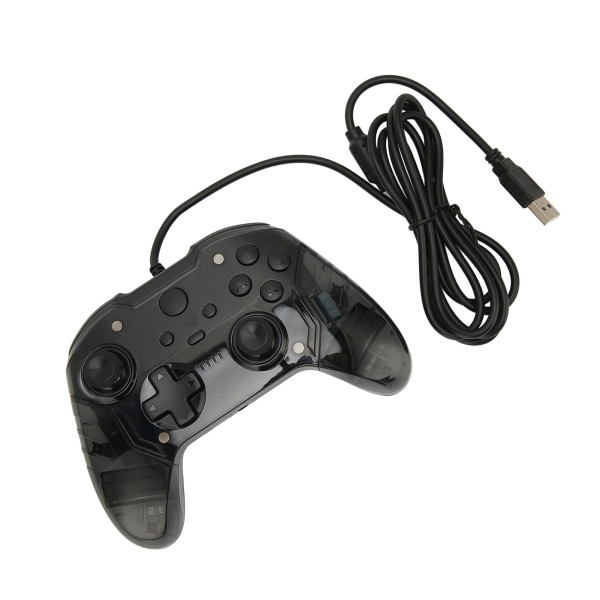 Trådløs Spilkonsol Dobbelt Vibration RGB Transparent Skal Gamepad Joystick til Xbox PC Sort