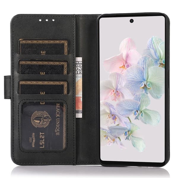 Google Pixel 8 Etui Solid Læder Sort 67
