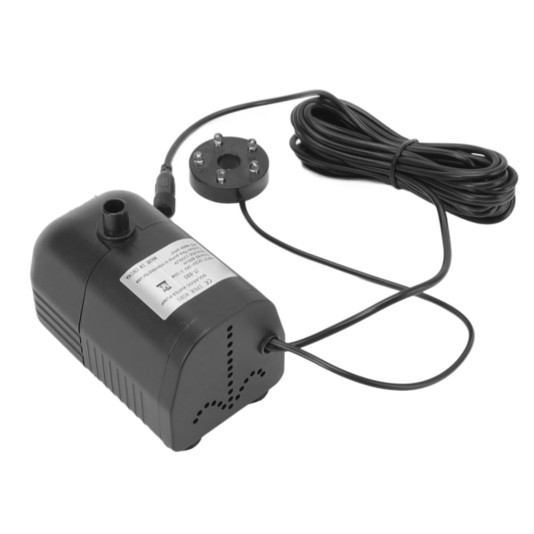 Solvattenpump ABS Nedsänkbar Dekorativ Fontän Borstlös Pump med Ljus för Trädgård DC 6V‑24V