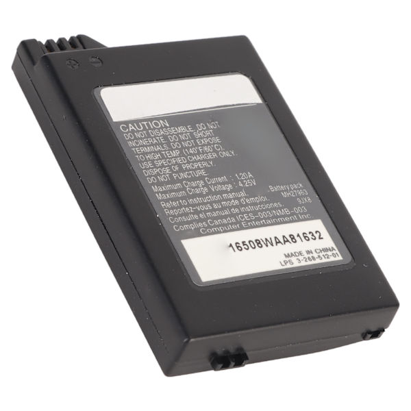1200mAh 3.6V Batteripaket Polymer Litiumjon Uppladdningsbart Batteripaket Ersättning för PSP2000 3000 S110 Konsol