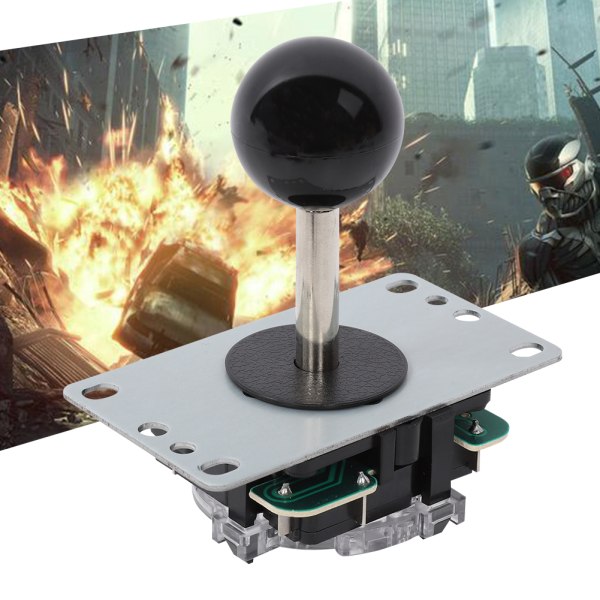 CY-822A DIY Arcade-spelknapp och joystick-set med en enda rocker för Raspberry Pi PC-spelmaskin, svart