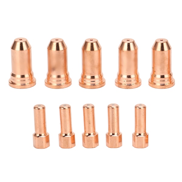 10 Pieces Nozzle Electrode Kit Copper 1.5mm Nozzle Plasma Cutter Consumables for PT100 Series