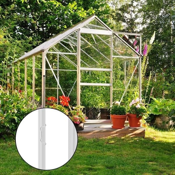 HOMYL Drivhus Glasclips - Model W - 304 Rustfrit Stål - 100 Stk. - Rustfri