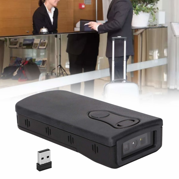 Trådlös streckkodsläsare 2D Mini Handhållen Bärbar 2.4G Bluetooth QR-kodsläsare för Android