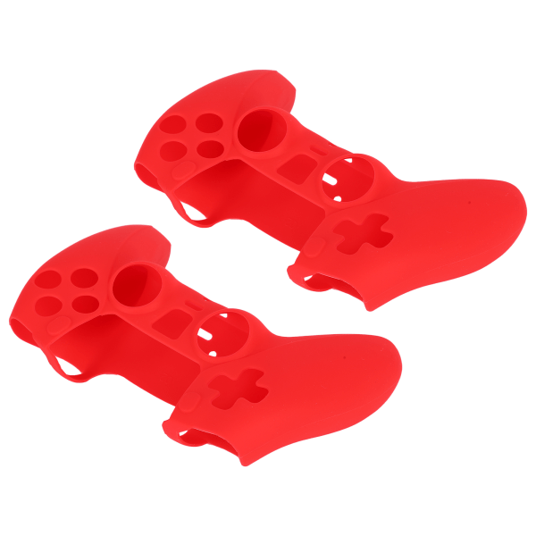 2 stk DOBE Antiskid Silikon Spillkonsoll Beskyttelse Gamepad Håndtak Grip for PS5 (Red) Rouge