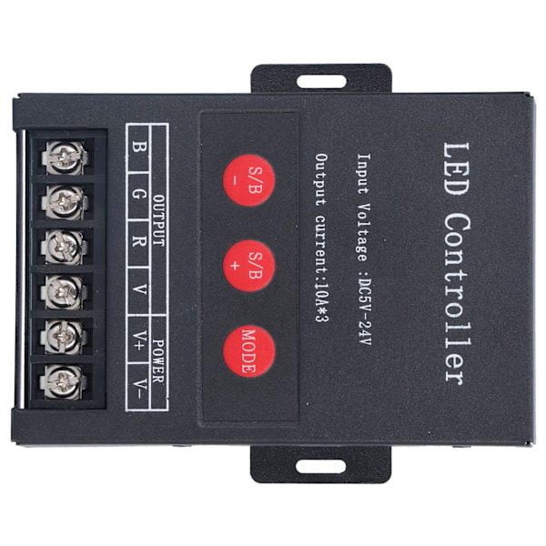 PWM Digital RGB LED-styrenhet för färgglada remsljusprojekt - Fjärrkontroll, kompatibel med 5V, 12V och 24V-system
