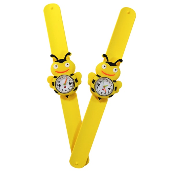2 kpl watch(mehiläinen), vedenpitävä lasten rannekello Quartz Movement, 3D-sarjakuvasuunnittelu, digitaalinen watch 3-vuotiaille - 11-vuotiaille tytöille