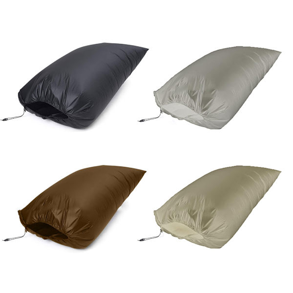 Løvpose for gressklippertraktor, hagefeiemaskin, søppelpose - Grå 244*142cm