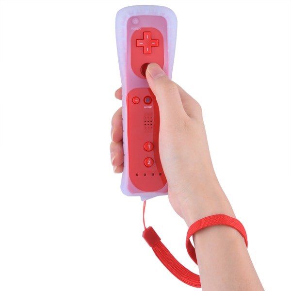 Game Handle Controller Gamepad med analog joystick til WiiU/Wii-konsol (rød)