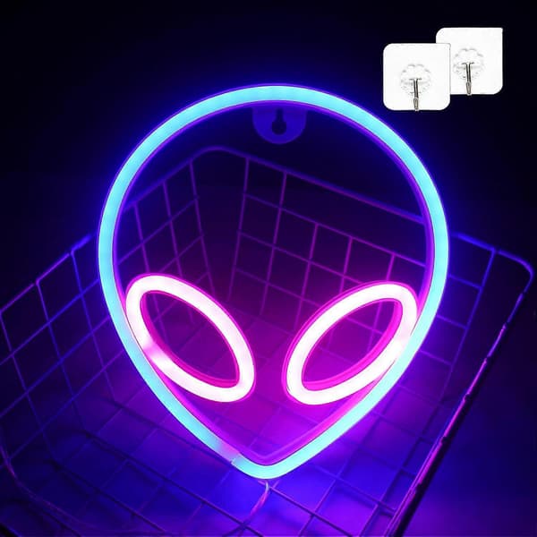 Alien Neonskyltar Led Neonskylt Rosa Blå Neonljus