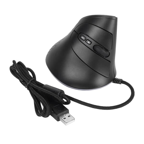 Kablet Vertikal Ergonomisk Mus 7200 DPI Justerbar USB Optisk Gaming Mus med 7 Programmerbare Knapper RGB-belysning