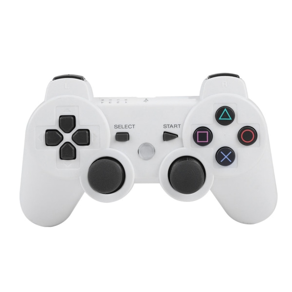 Trådløs Bluetooth Gamepad Spilkonsol Fuldt udstyret Spilhåndtag Til PS3 (Hvid)