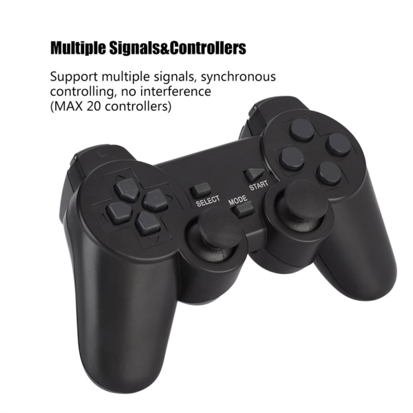 2,4 GHz 8M Dual Vibration Trådlös spelkontroll Gamepad Joystick för PS2-W