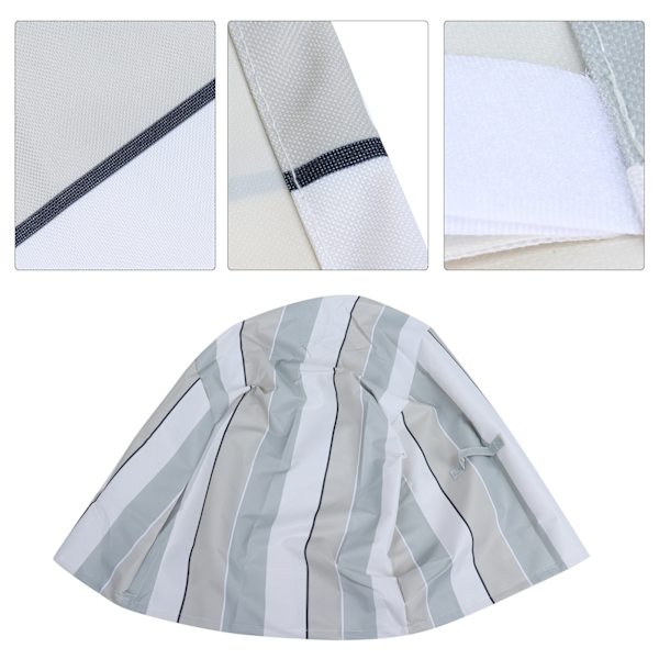 Vedenkestävä Tuolin Päällinen Sisä- ja Ulkokäyttöön Puutarha Patio Kalusteet Pölynpeite Suoja Stripe 68.5x73.5x51x89cm