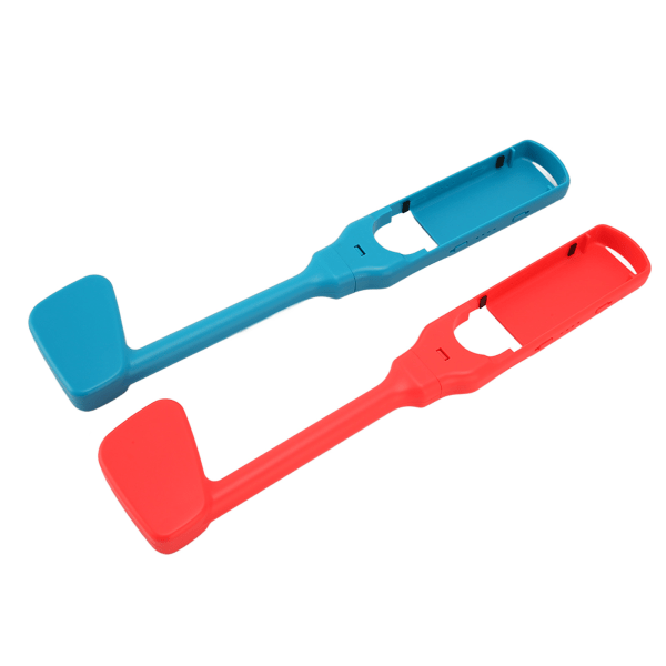 Game Golf Clubs Ergonomiske Justerbare Dobbeltbeskyttelses Golfspil Controller Greb til Switch til Joy Con Controllers Blå og Rød