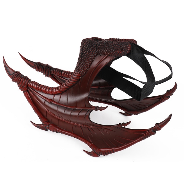 Halloween Carnival Barnedress leketøy Dragon Wing Tail Mask Set (rød)