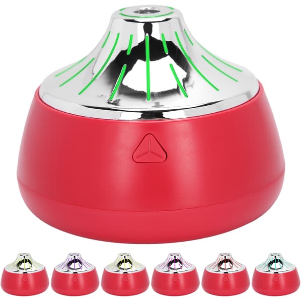 200 ml USB Luftfuktare Aromaterapi Diffuser Mini Mist Maker med Skrivbordslampa Röd Silver