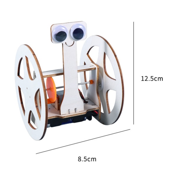 Motorrobotleketøy elektrisk vitenskapelig DIY-balansebil Robotteknisk leketøy i tre for barn Type 1