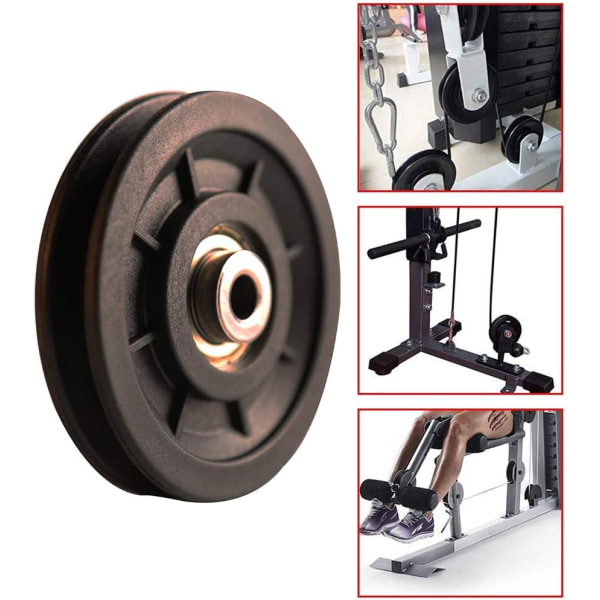 2 stk-90 mm lejer nylon remskive, vægtløftende remskive, universalhjul til kabelmaskine gymnastikudstyr garageport, skydedørs remskive