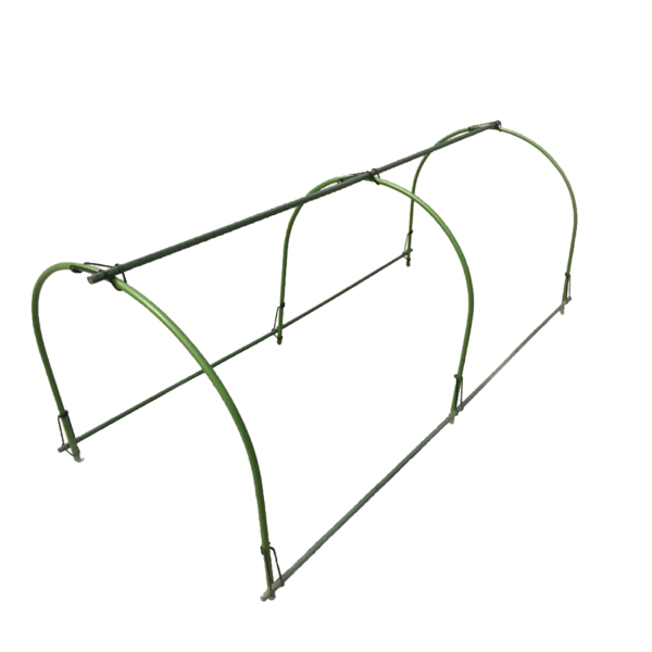 (10 st) Tjock 0,8 cm bred 25 cm hög 55 cm plastbelagd stålrörsarmbåge böjd trädgårdsbågsram för växthus