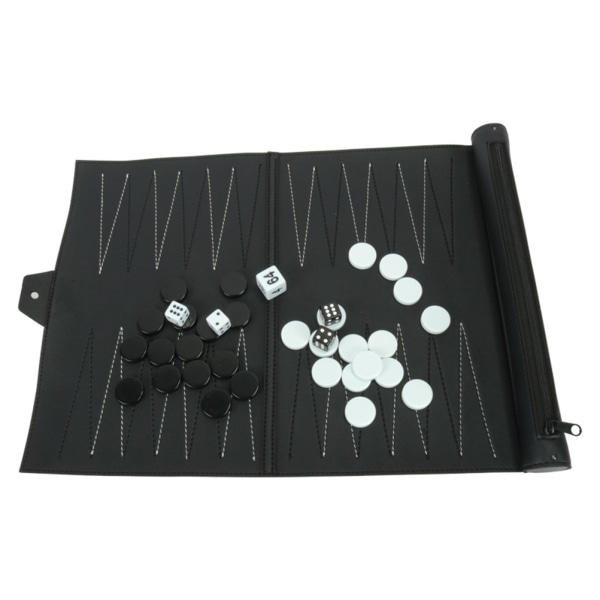 Kannettava backgammon PU-nahkaisella shakkilaudalla Taitettavat backgammon-lautamatkalahjat