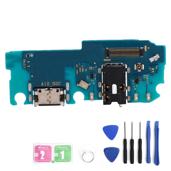 Samsung A12 A125F DS USB Ladekontakt Dock Connector Board Tail Plug Lade Tilbehør