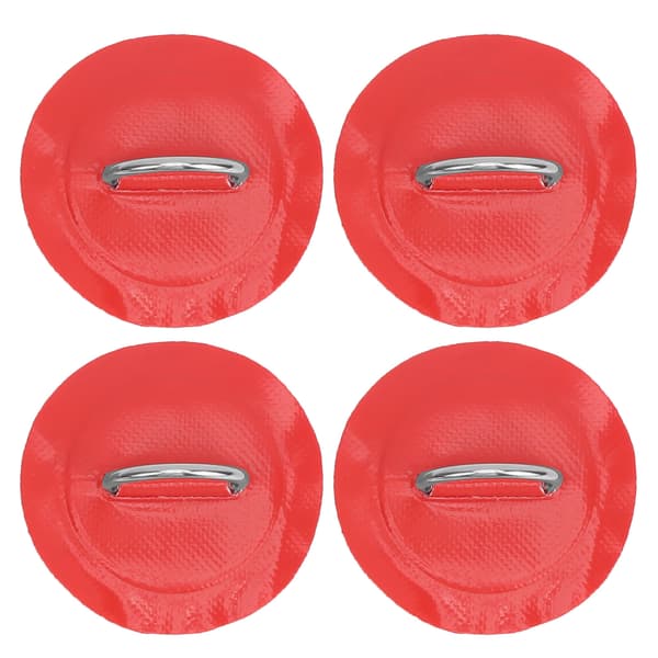 4 stk oppblåsbar båtkajakk DRing Pad Patch Marin fast spenne med elastisk strikk (rød patch)