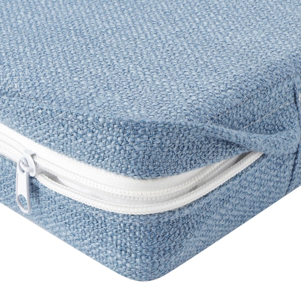 Hjemme-Yoga Matte Kvadratisk Myk Gulv Pute Avtakbar Vaskbar Meditasjonsmatte Pute Blå 40 x 6cm (L x B x H)