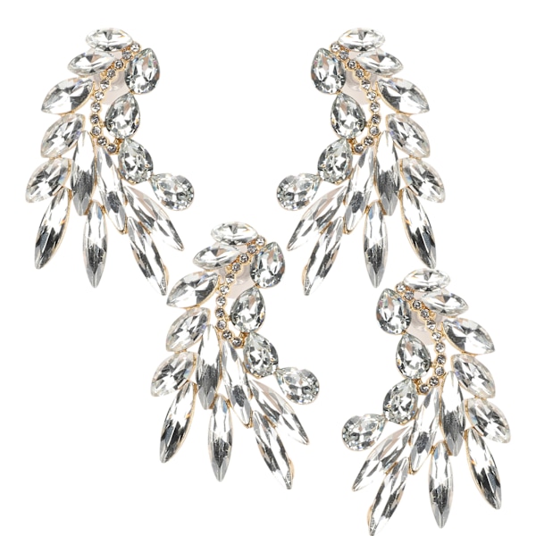 2 Par Graceful Ørepynt Øre-Studs Retro Øredropper for Kvinner/Jenter Legering Smykker Tilbehør Sølv