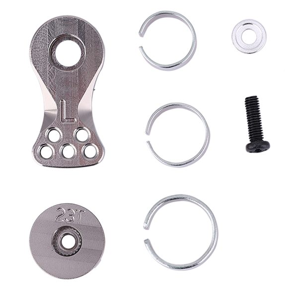 Styrarm i metall av aluminiumlegering 23T Passar för 1/10 1/8 bilmodell (Titan N10228T)