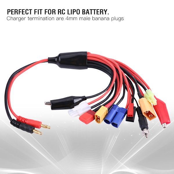 11-i-1 RC Lipo Batteri Multilader Pluggadapter Konverter Ladingkabel