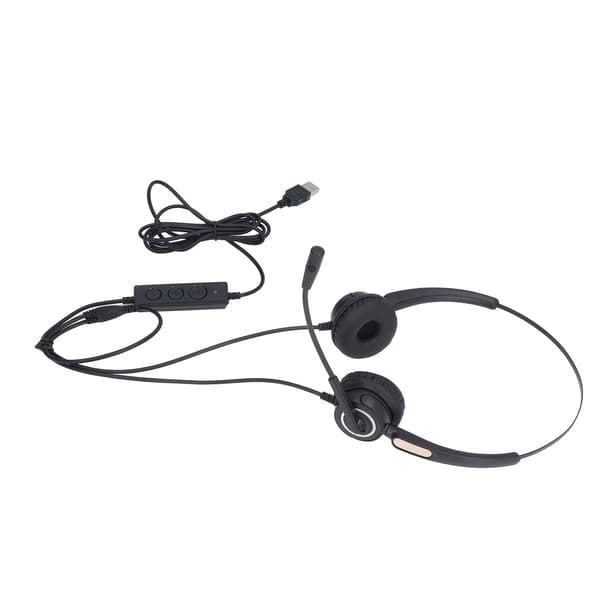 Støjreducerende USB-headset til Call Center Online Kursus HD Lyd Computer Headset