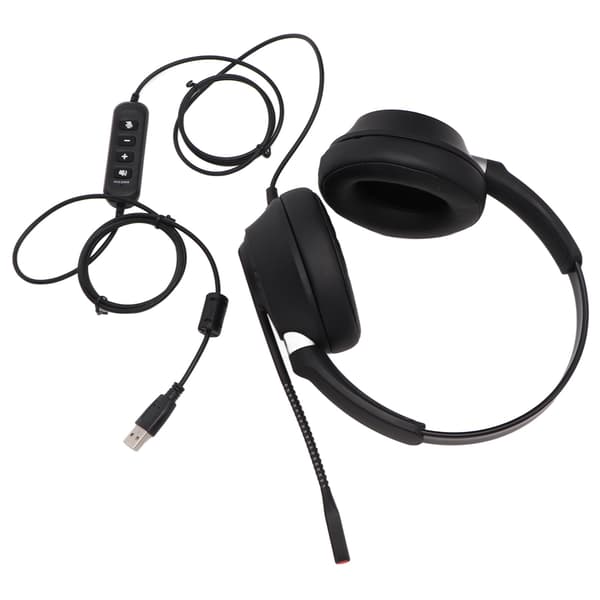 Støjreducerende USB Gaming Headset med Mikrofon til PC Lydstyrkejustering