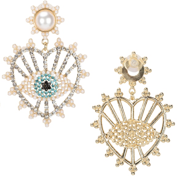 Örhängen Legering Mode Diamant-dubbade Pearl Eye Drop Dangle Bohemian smycken
