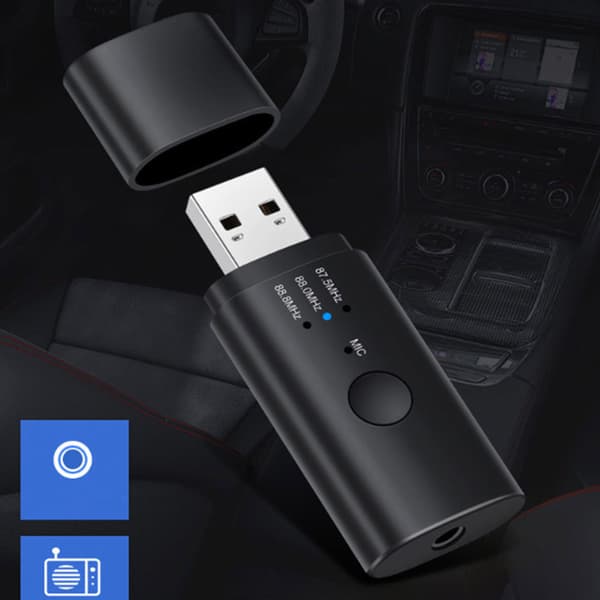 Trådløs Bluetooth 5.0 USB-lydmottaker for bilforsterker bærbart tilbehør